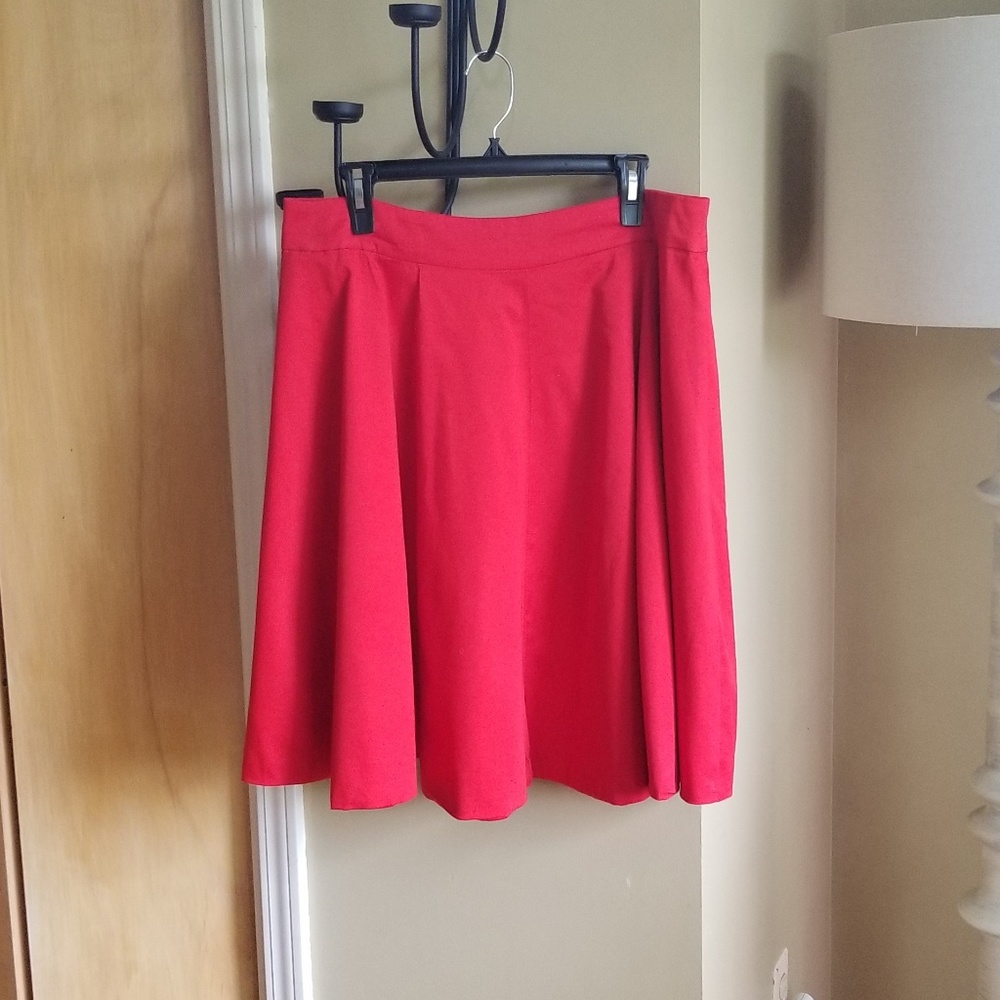 Premise Studio Red Midi Skirt